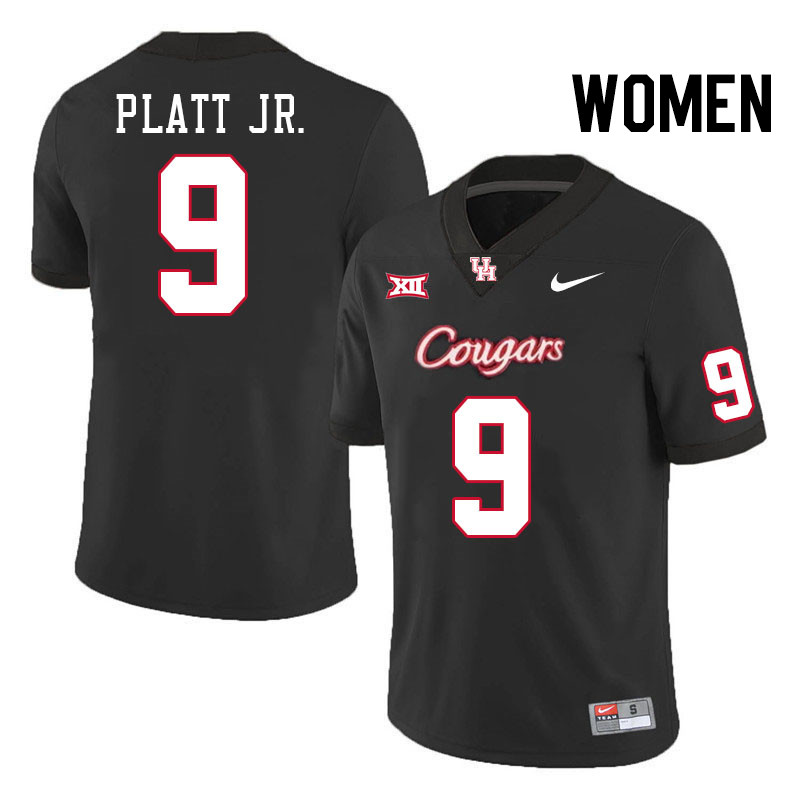 Women #9 Corey Platt Jr. Houston Cougars College Football Jerseys Stitched-Black